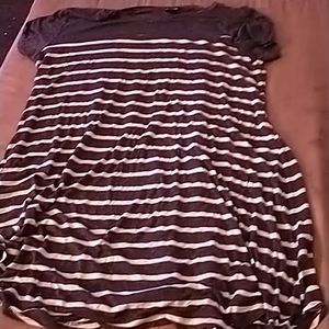 Dress, size 1XL, grey and white